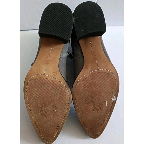Vince Camuto VC Katrina Ankle Booties Size 7.5 Gray Pointed Toe Boots Leather - Picture 10 of 10